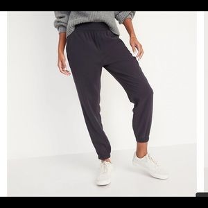 high waisted twill joggers